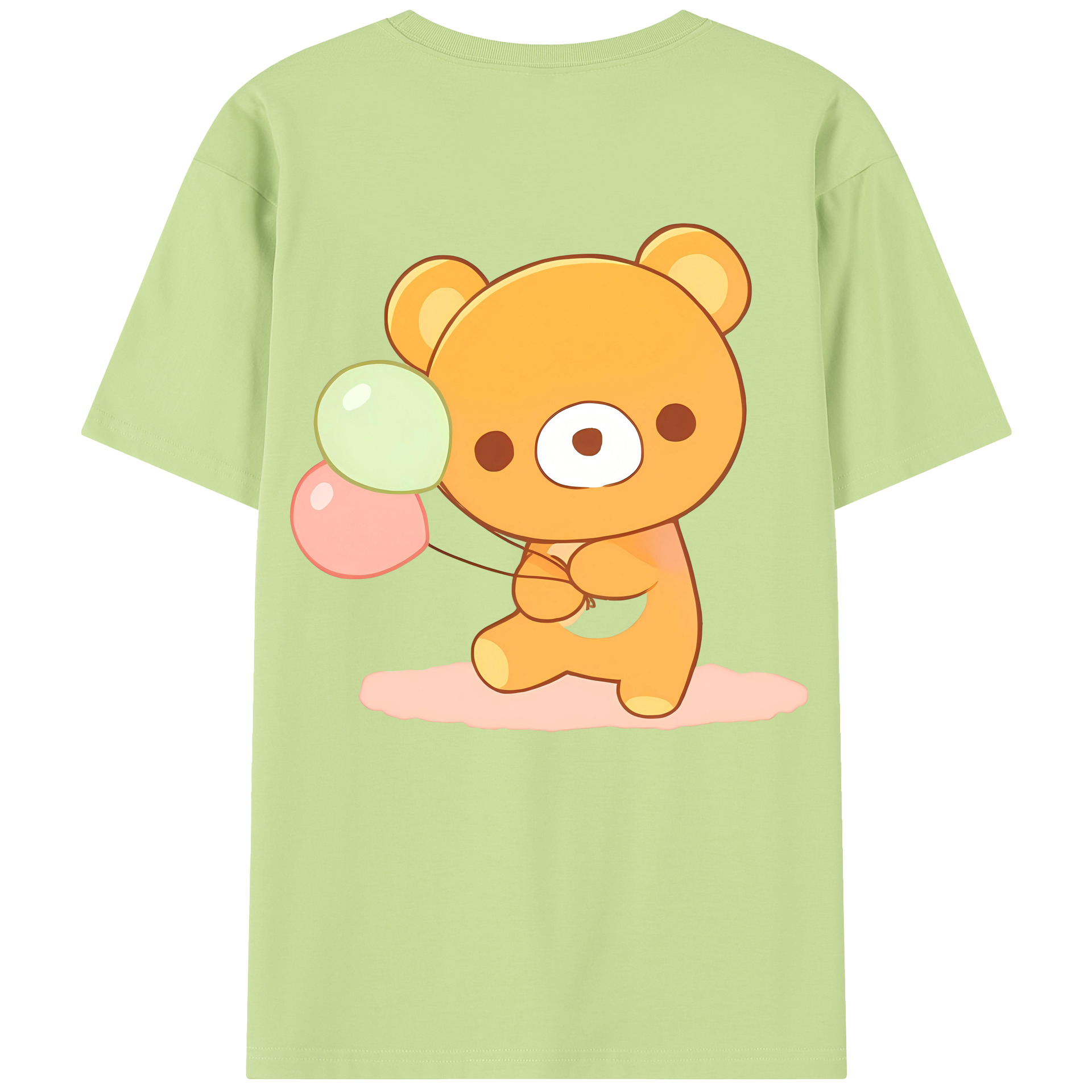 （画像用） リラックマ リラックマ キイロイトリ Rilakkuma Korilakkuma Kiiroitori 綿100％半袖Tシャツ（背面プリント）